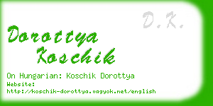 dorottya koschik business card